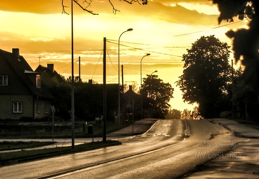 Tõrva Valga tänav peale vihma