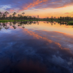 Õhtuse taeva värvid laukas
