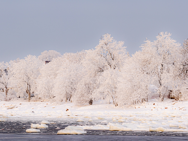 Merivälja rand kaunis härmatises