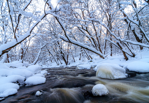 Talvine kiire vooluga jõgi