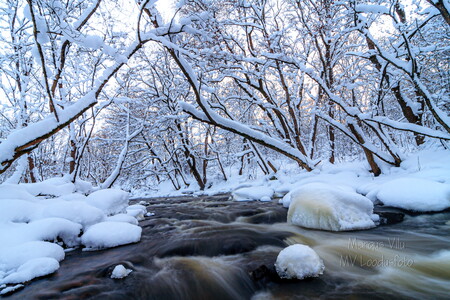 Talvine kiire vooluga jõgi